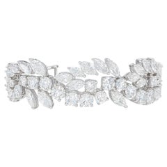 Estate Art Deco 30 Carat Platinum Diamond Bracelet
