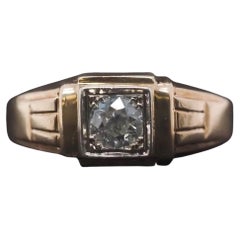 Bague de fiançailles Art déco de style Old European Diamond de 0,50ct - VHK#878a