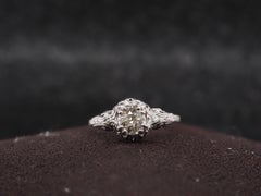 Estate Art Deco .80ct Old European Diamond 14K Gold Engagement Ring - VHK#712C