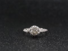 Estate Art Deco .80ct Old European Diamond 14K Gold Engagement Ring - VHK#712C