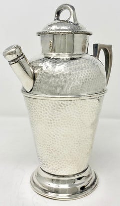 Estate Art Deco Polished Silver-Plate Cocktail Shaker / Pitcher