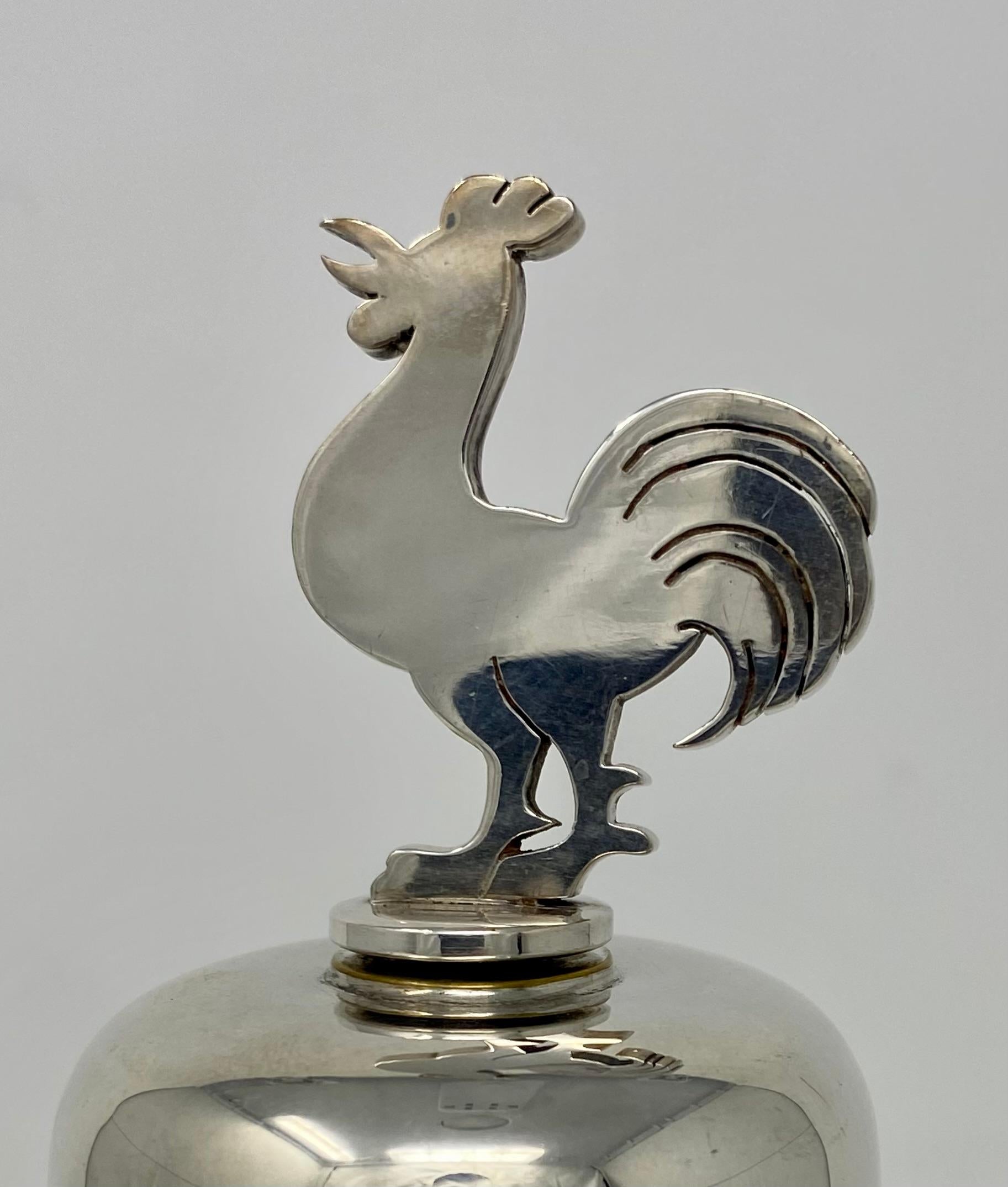 Nachlass Art-Déco-Cocktailshaker „Rooster“, um 1950 (Deutsch) im Angebot