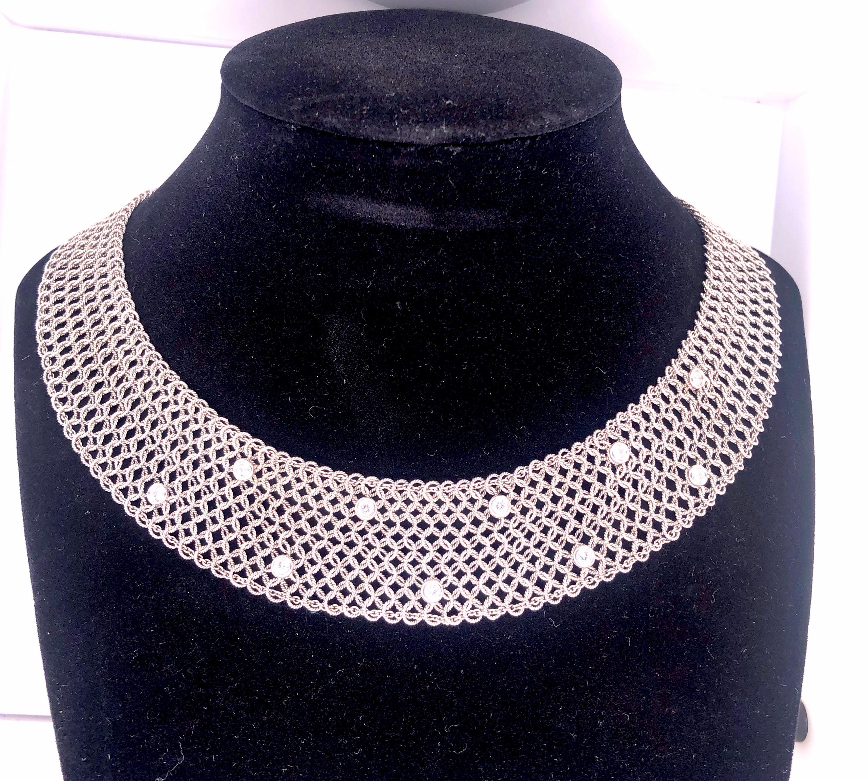swarovski mesh necklace