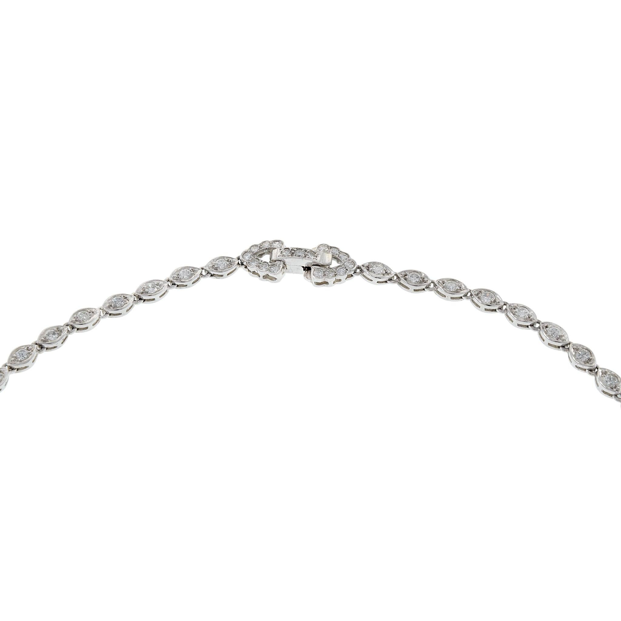 Women's Estate Art Nouveau Era Platinum and Diamond Drop Necklace For Sale