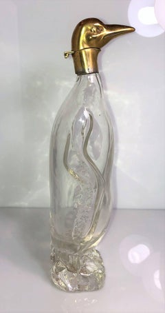Estate Austrian Figural Penguin Decanter, circa 1940