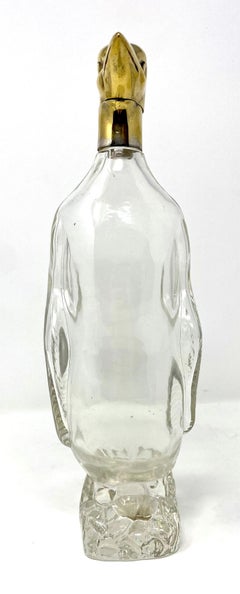 Estate Austrian Figural Penguin Glass Decanter, circa 1940