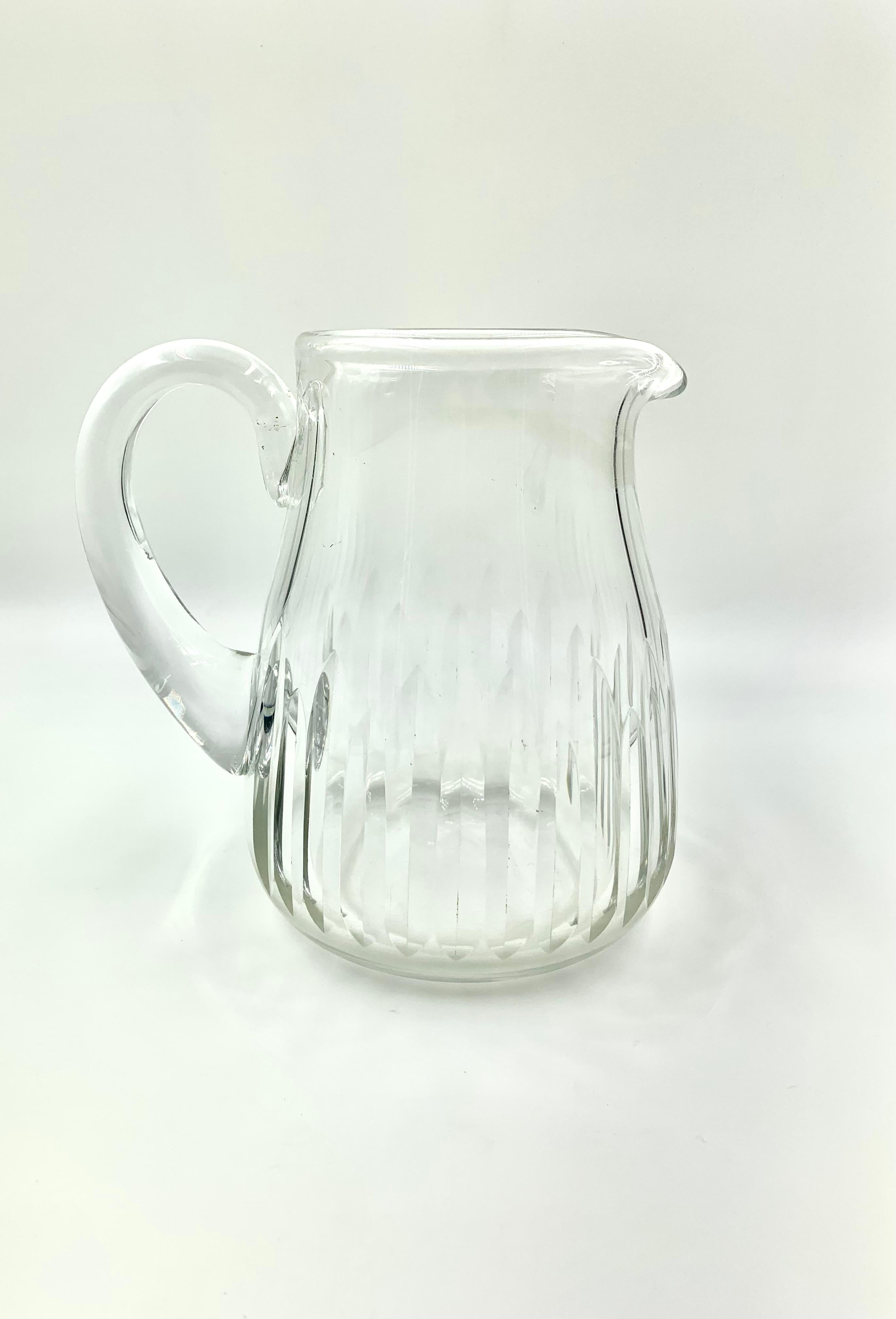 French Estate Baccarat Crystal Lorraine Pitcher For Sale