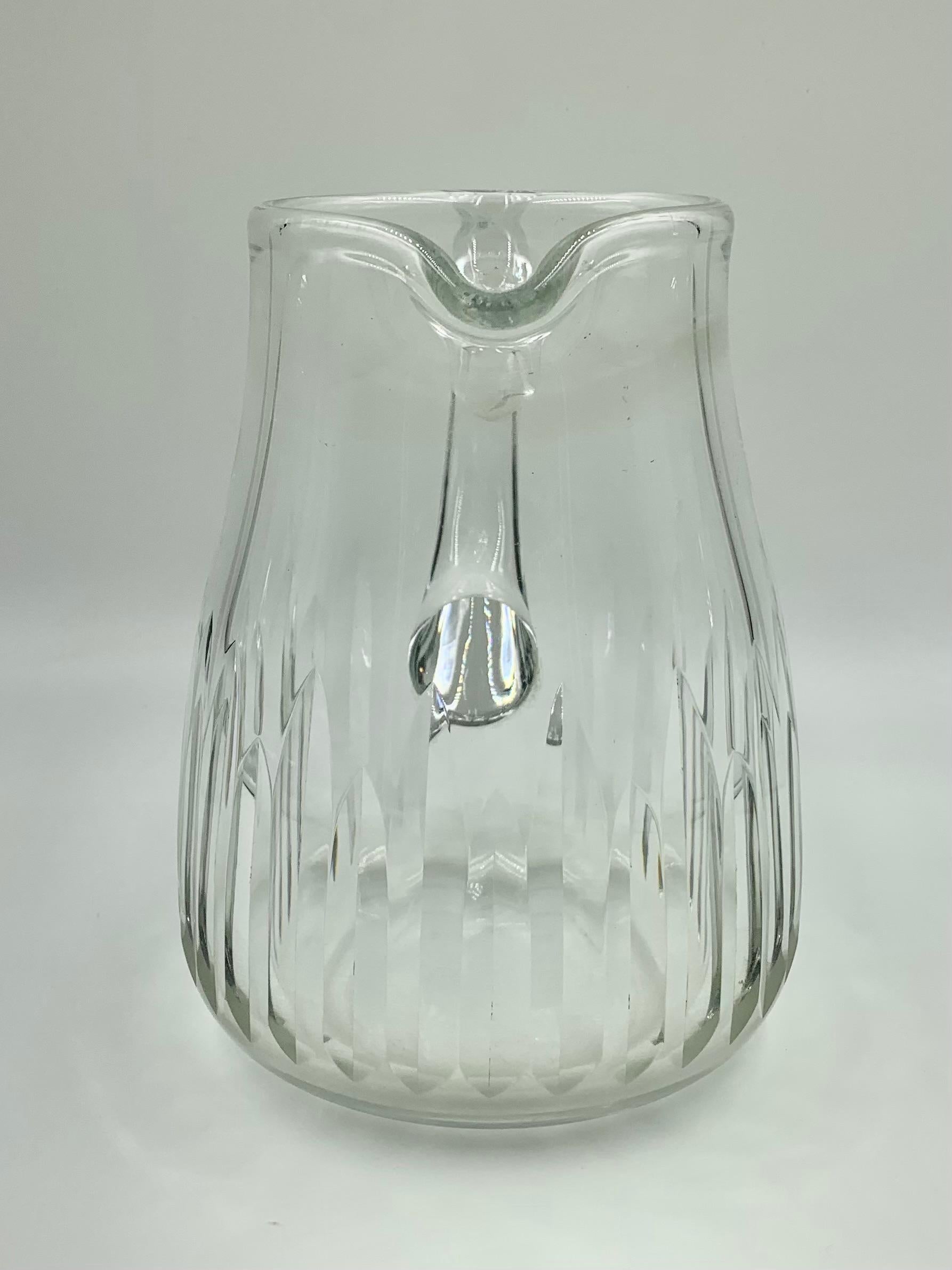 20th Century Estate Baccarat Crystal Lorraine Pitcher For Sale