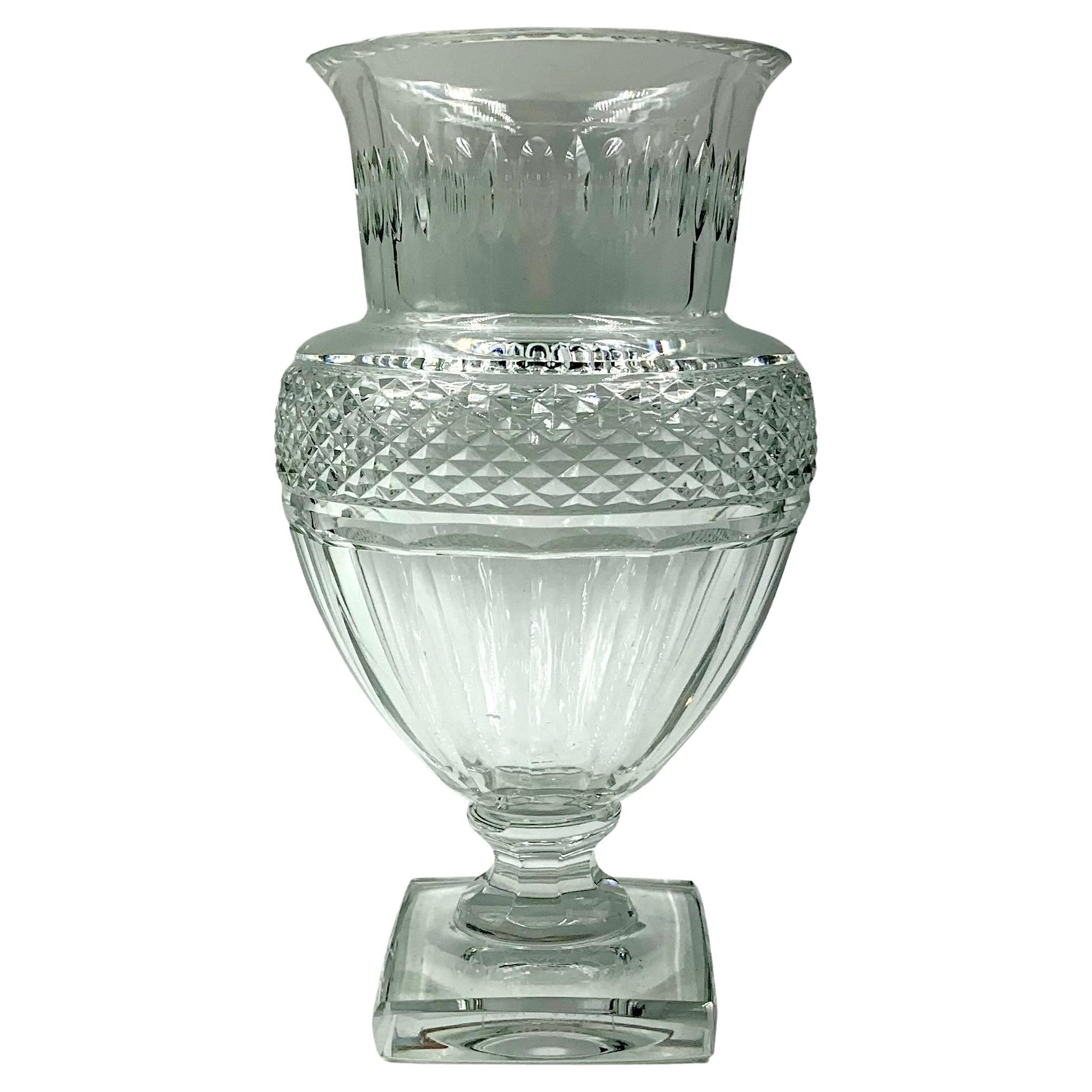 Estate Baccarat Musee de Cristalleries Edition Capmana Form Empire Vase For Sale