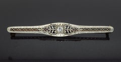 Estate Bar Style Diamond Brooch