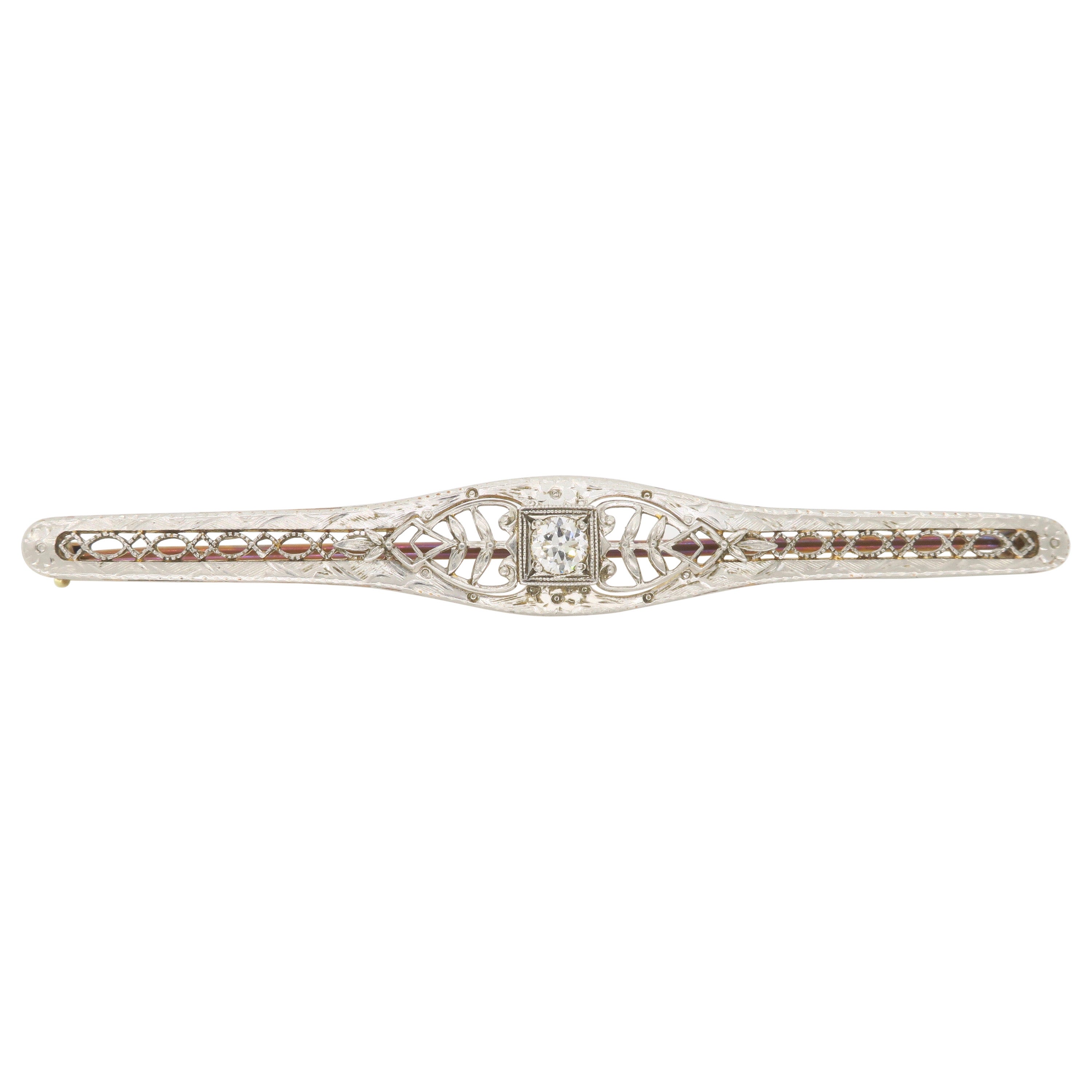 Nachlass Bar-Diamant-Brosche im Bar-Stil