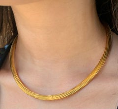 Estate Black, Starr & Frost 18K Yellow Gold Torque Necklace