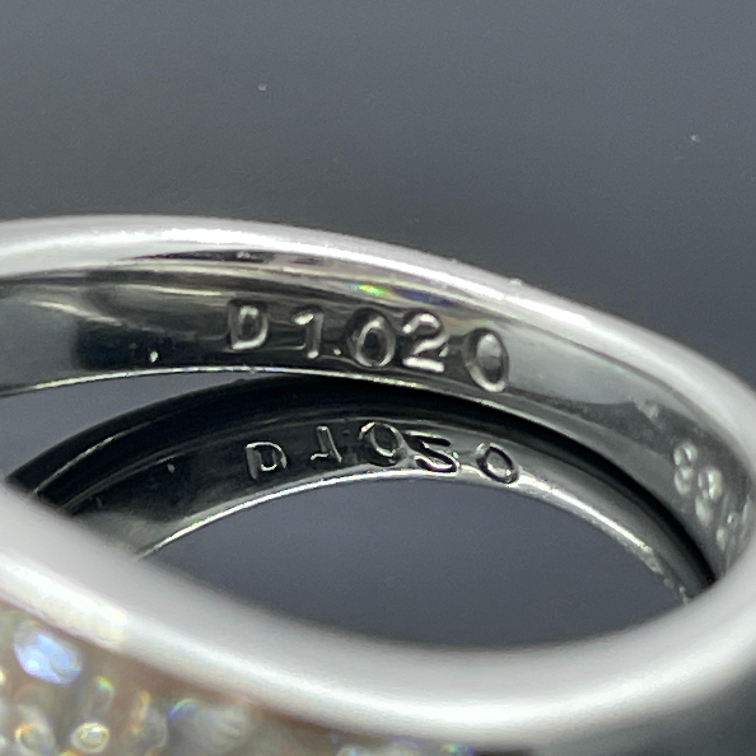 Bague en platine saphir bleu cabochon et diamant 2.15ctw en vente 3