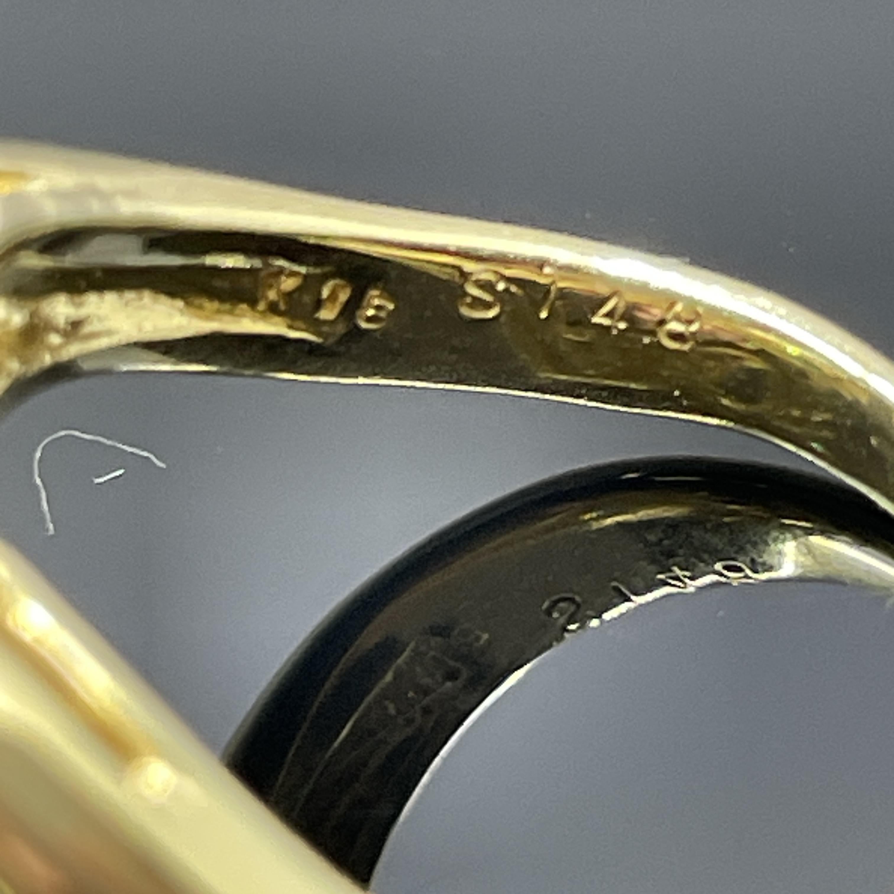 Anillo de cóctel de zafiro azul y diamantes en oro amarillo de 18k 2,23 ctw en venta 3