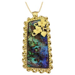 Boulder Opal Gold Pendant & Brooch