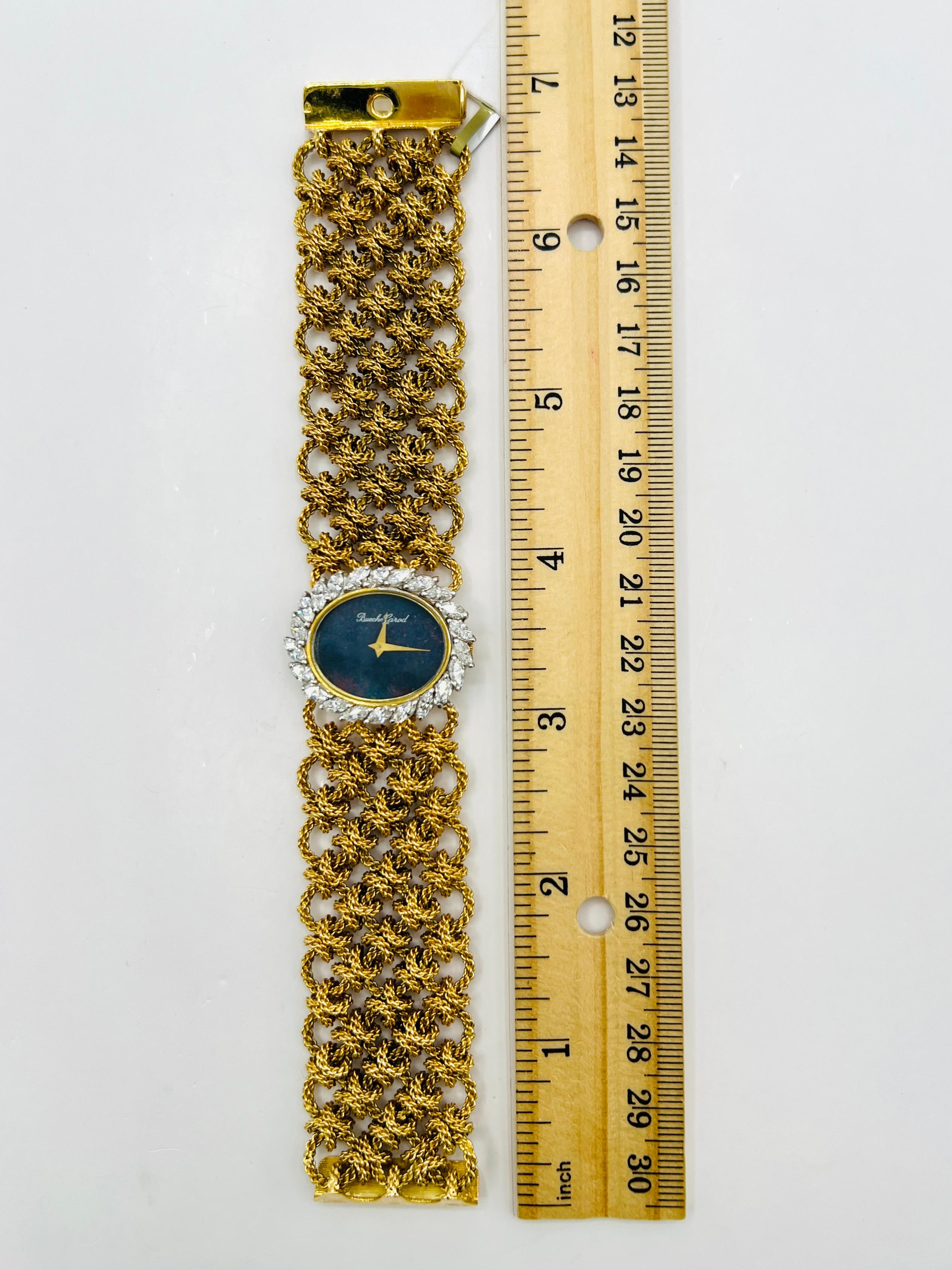Montre Bueche Girod à diamant blanc Marquise Estate en vente 6