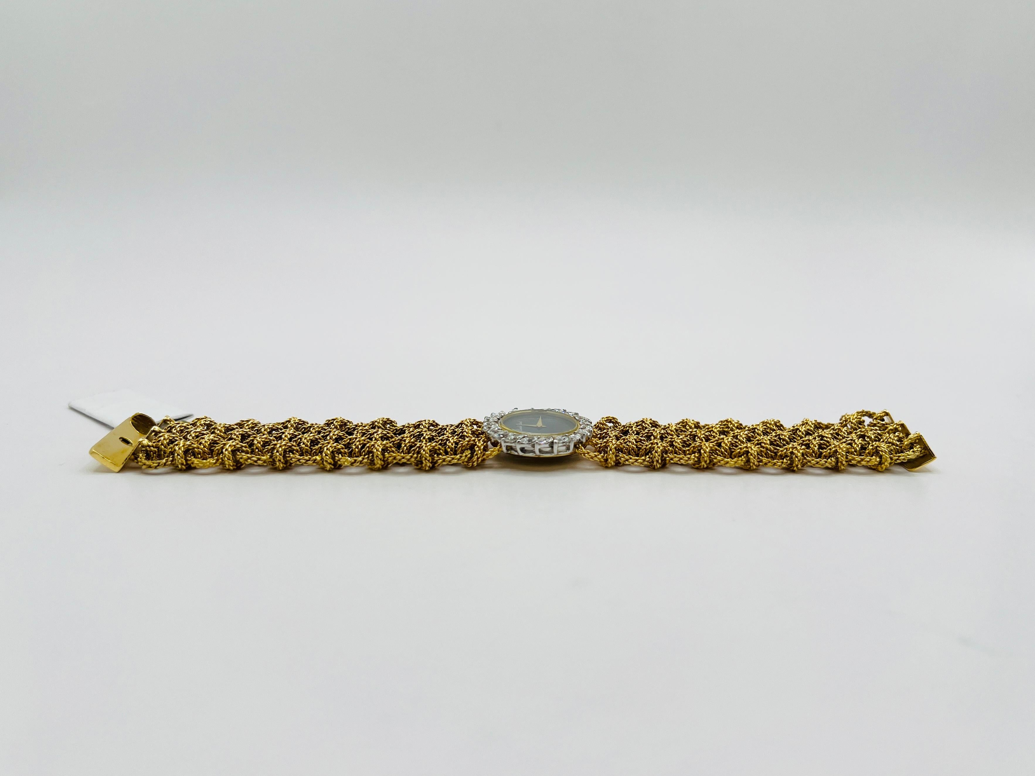 Montre Bueche Girod à diamant blanc Marquise Estate en vente 2