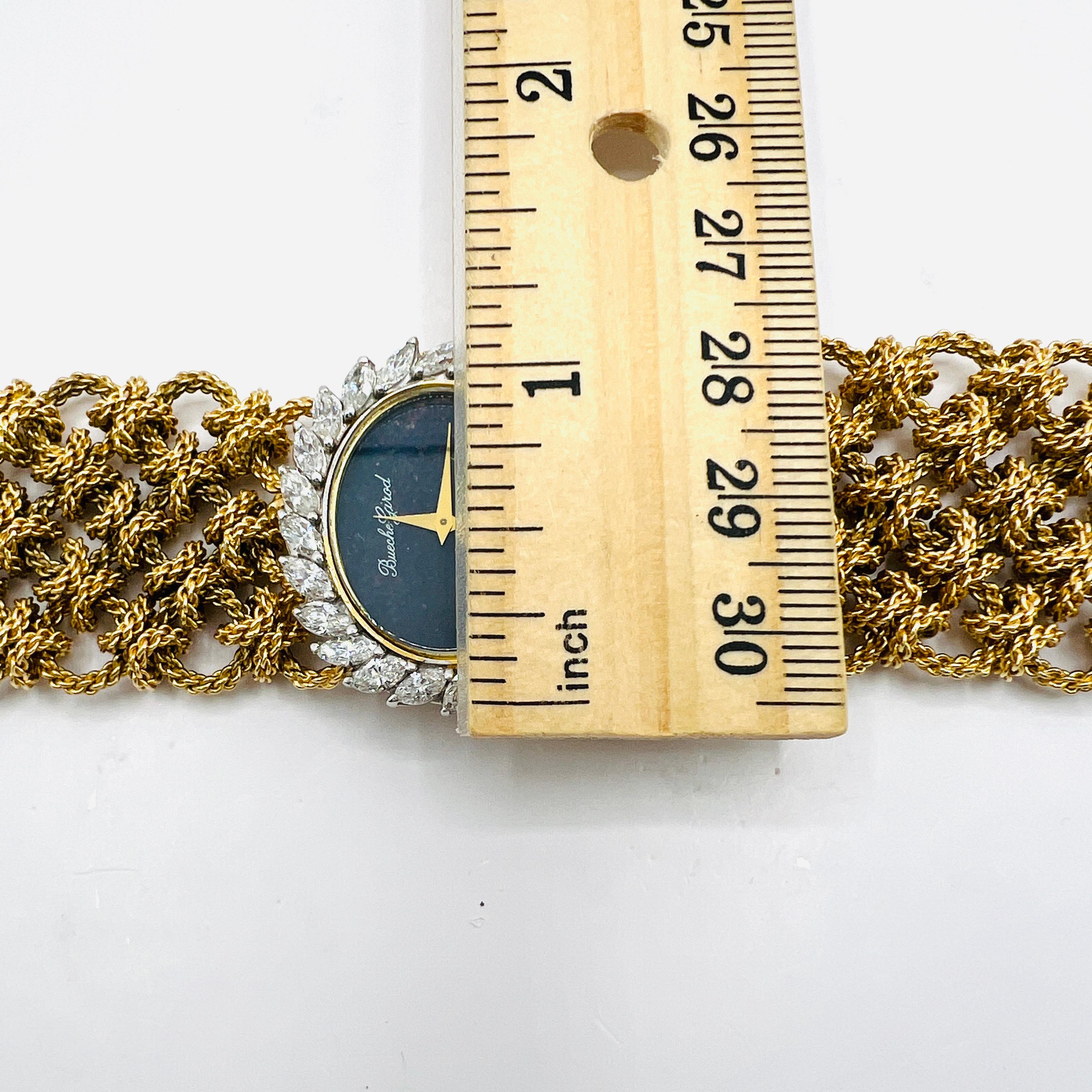 Montre Bueche Girod à diamant blanc Marquise Estate en vente 4