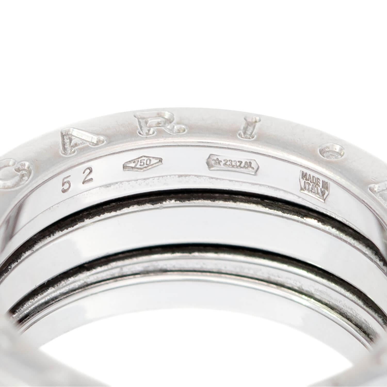 Estate BULGARI 18k White Gold Ring For Sale 1