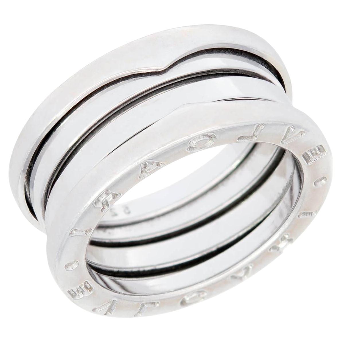 Estate BULGARI 18k White Gold Ring For Sale