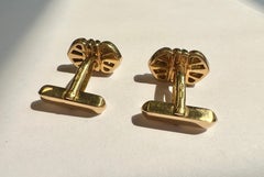 Estate Bulgari 'Doppio Cuore' 18K Gold Cufflinks