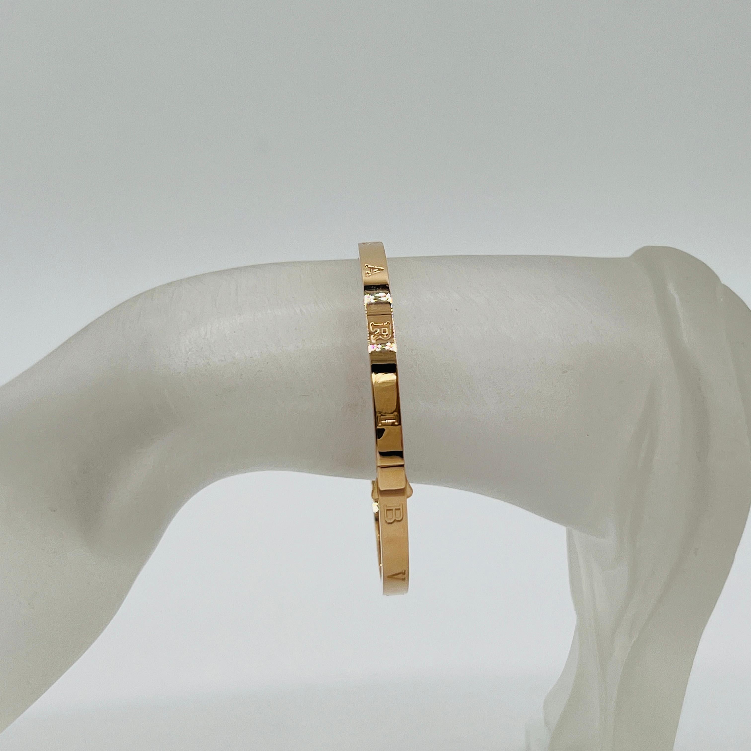 Estate Bvlgari Bangle en or rose 18 carats Excellent état - En vente à Los Angeles, CA