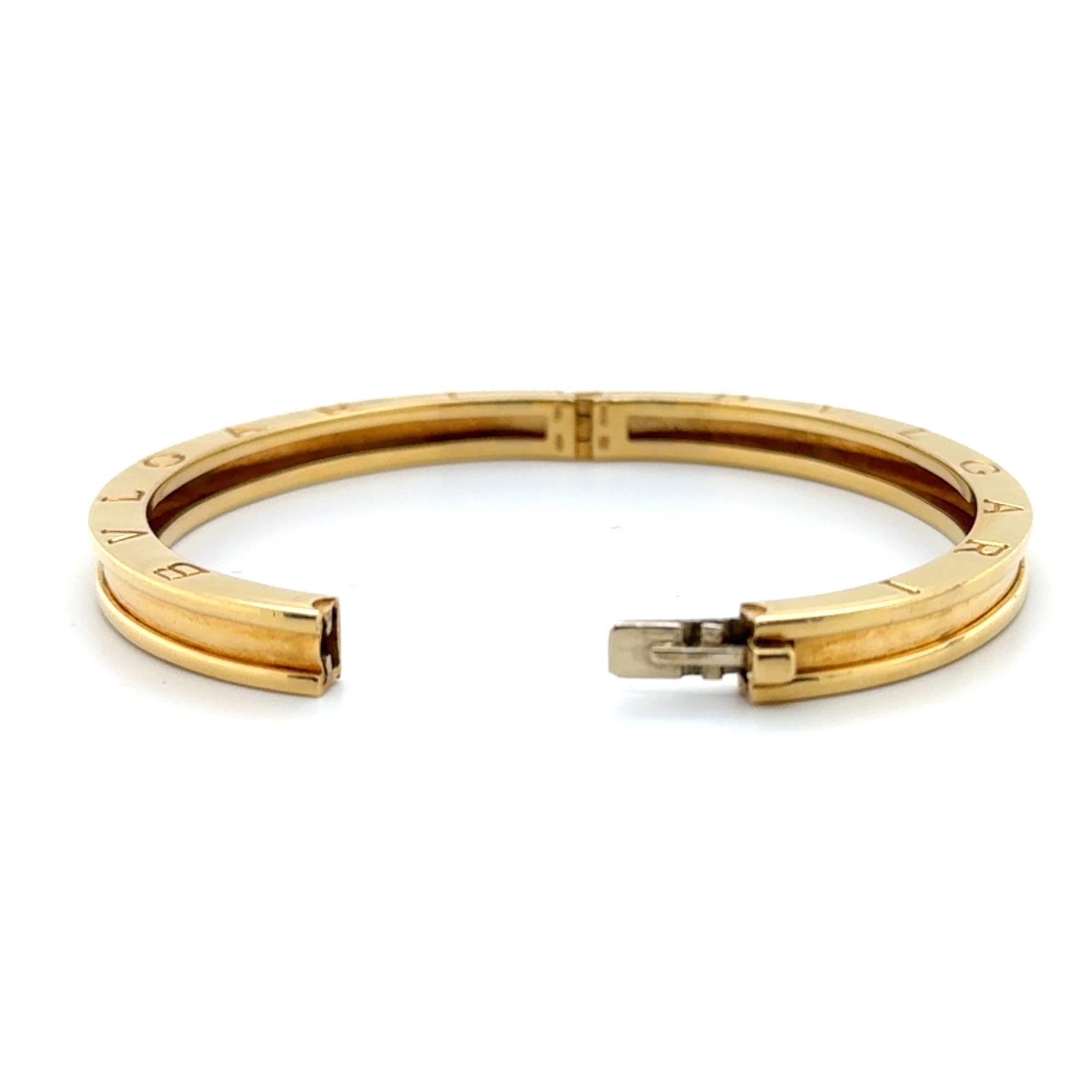 Contemporary Estate Bvlgari B.Zero 1 Bangle Bracelet 18k Yellow Gold