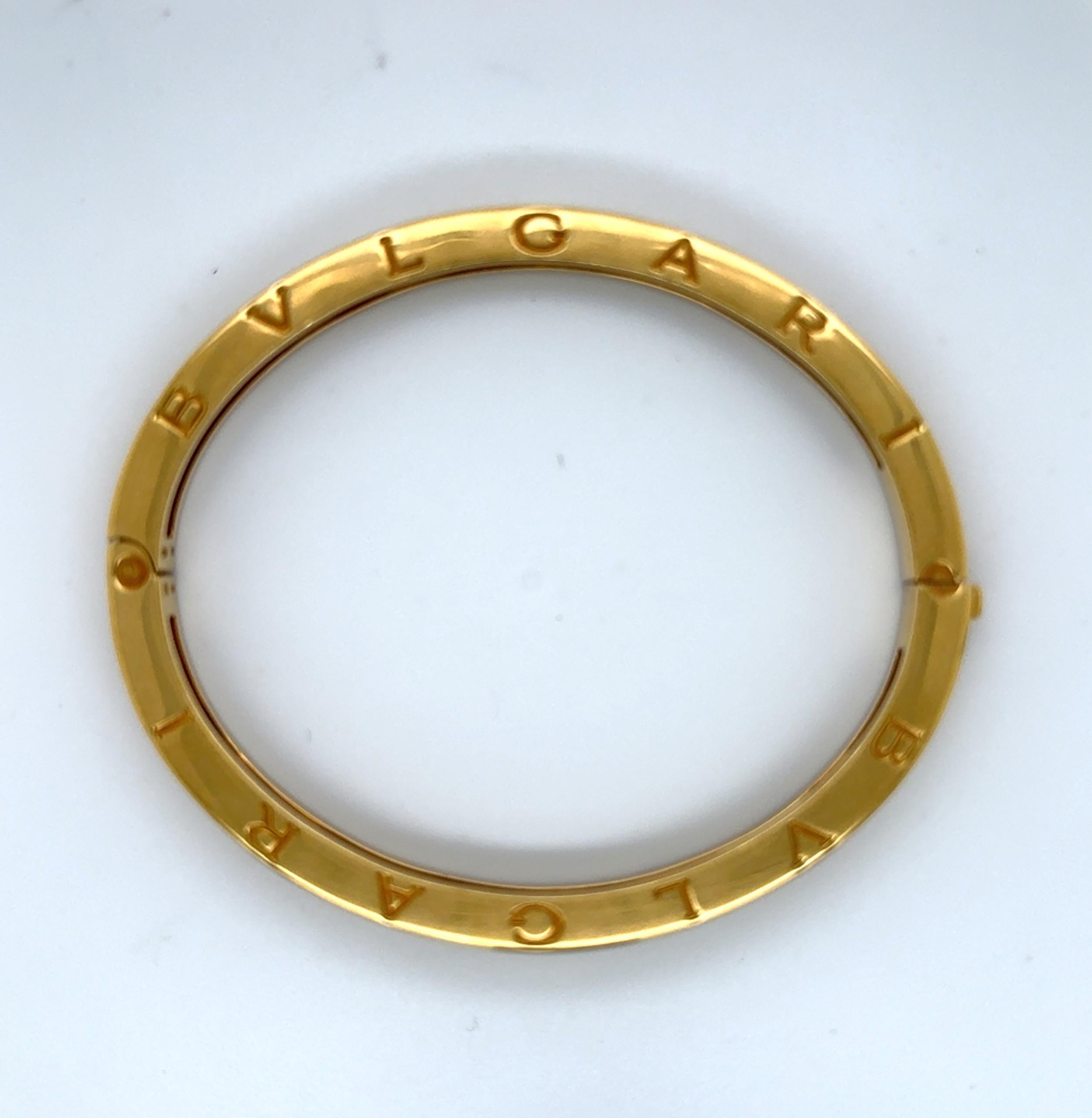 Women's Estate Bvlgari B.Zero 1 Bangle Bracelet 18k Yellow Gold