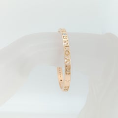Estate Bvlgari with Round Diamond Bangle in 18K Rose Gold