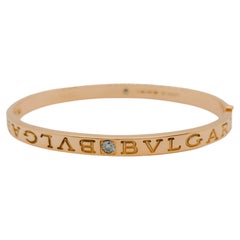 Brazalete Estate Bvlgari con diamante redondo en oro rosa de 18 quilates