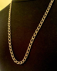 Estate Cartier 18K Yellow Gold Rope Twist Link Long Chain Necklace, 1970's