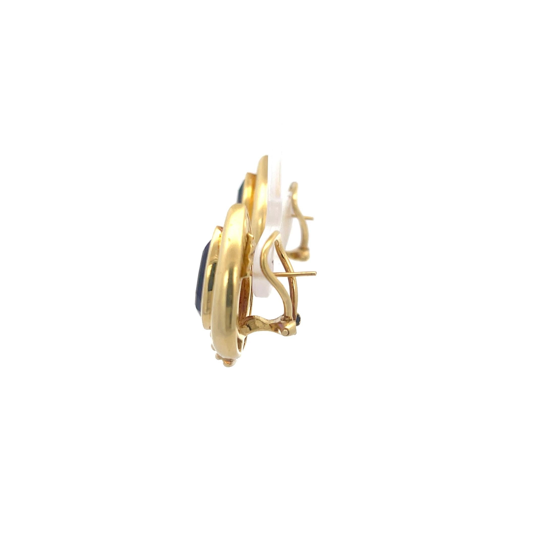 Contemporary Estate Cartier Amethyst Earrings 18K Yellow Gold