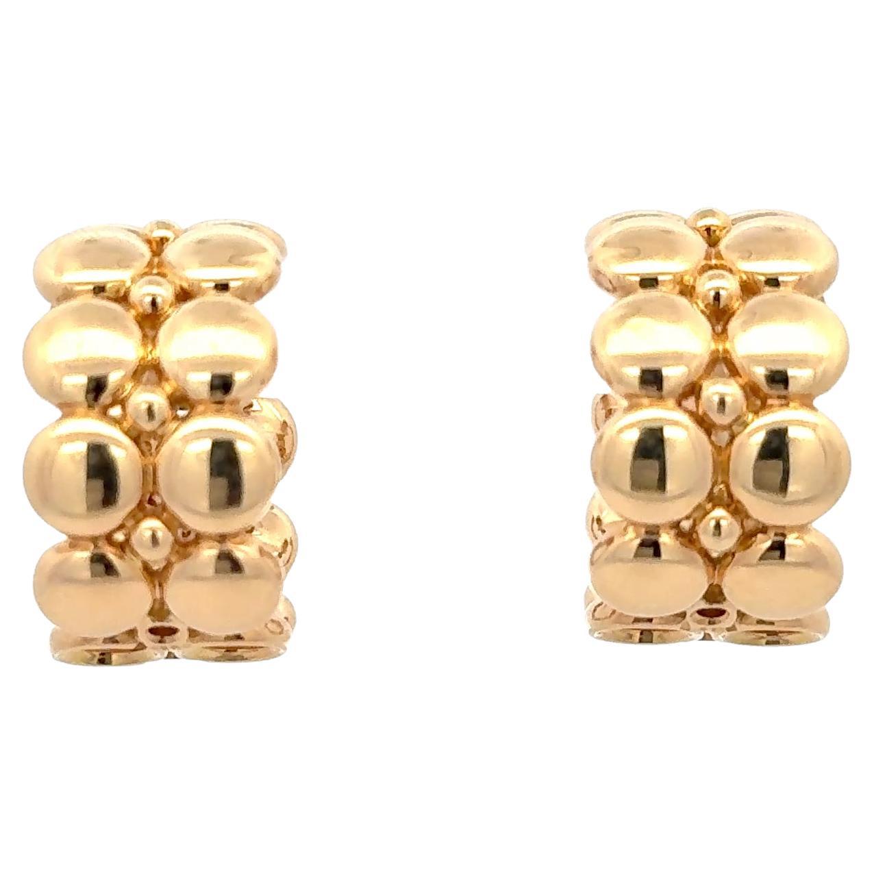Cartier, boucles d'oreilles Huggie lune de lune en or jaune 18 carats