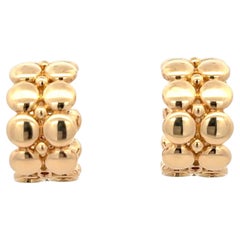 Cartier, boucles d'oreilles Huggie lune de lune en or jaune 18 carats