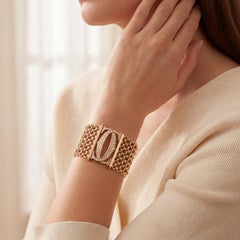 Estate Cartier Penelope 3ctw Diamond Bracelet 18K Yellow Gold