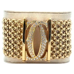Estate Cartier Penelope 3ctw Diamond Bracelet 18K Yellow Gold