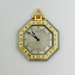 Estate Cartier Rock Crystal Pocket Watch with Skeleton Movement