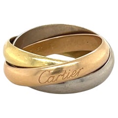 Estate Cartier Trinity Ring, 18K Weiß-, Gelb- und Roségold, Trinity cartier ring