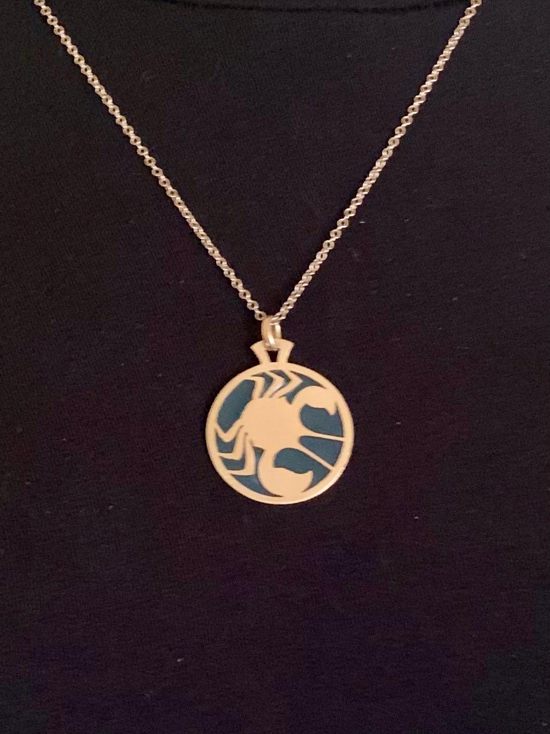 Estate Cartier Zodiac Plique-a-Jour, Polychrome Enamel 18K Yellow Gold Pendant For Sale 3