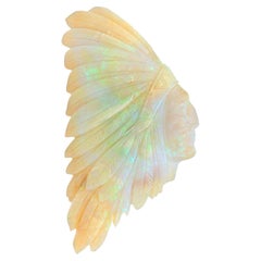 Estate Carved Opal Native American Plaque
