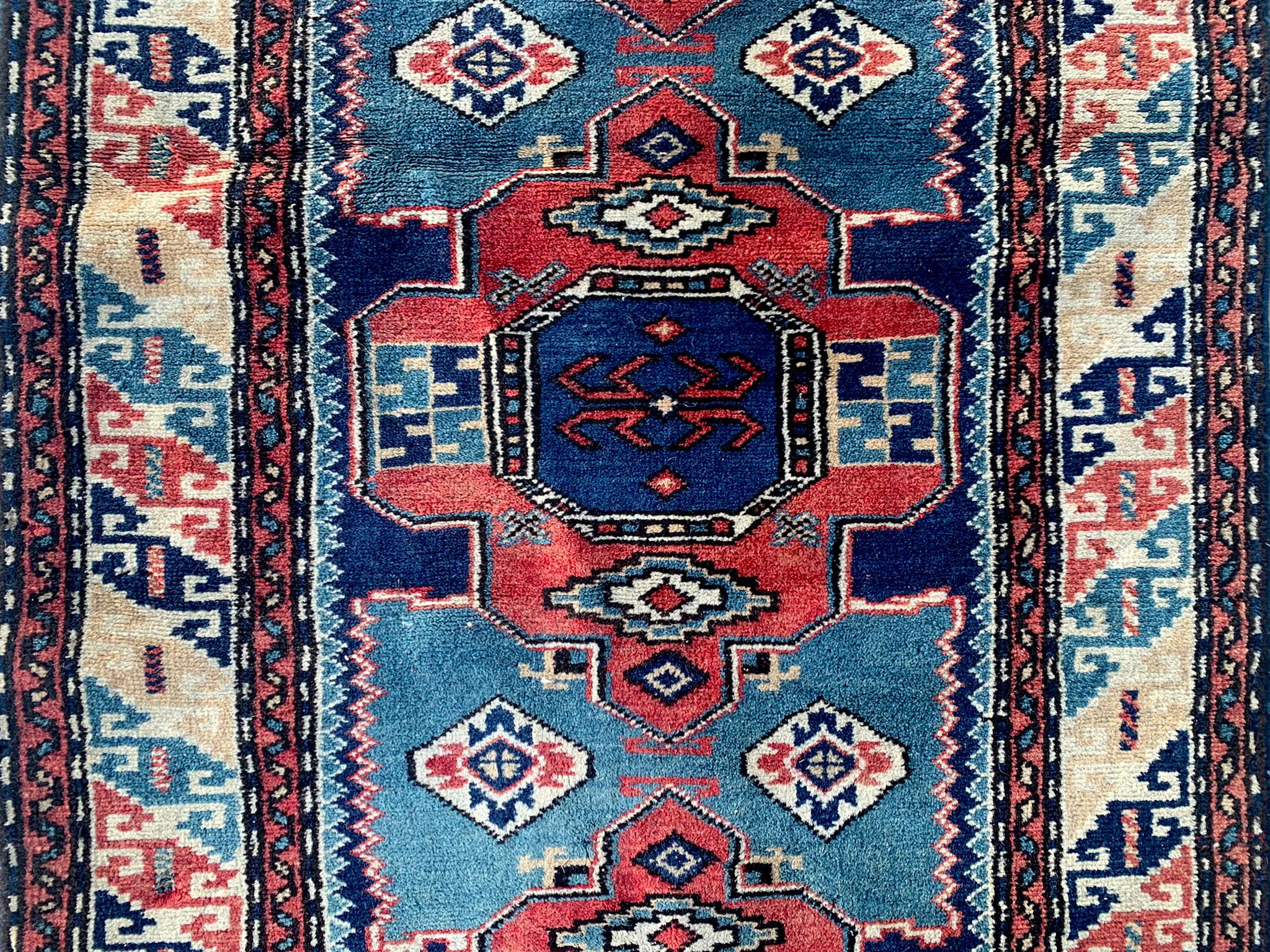 Hand-knotted wool pile on a cotton foundation.

Circa 1930

Dimensions: 2'6