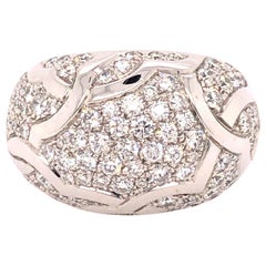 Estate Chanel Camilia Diamond Ring 18K White Gold