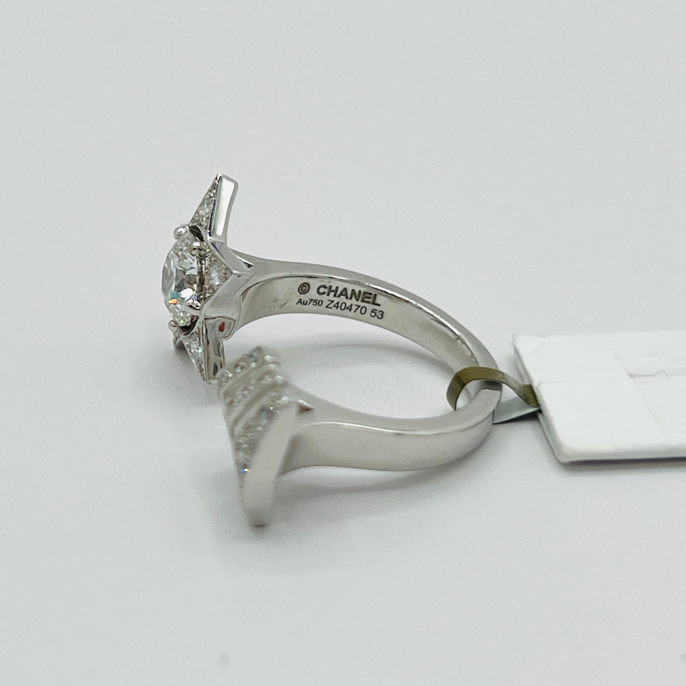 Estate Chanel Weißer Diamant Runder 