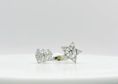 Estate Chanel White Diamond Round "Comete" Ring in 18K White Gold