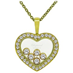 Vintage Estate Chopard 0.50ct Diamond Heart Pendant