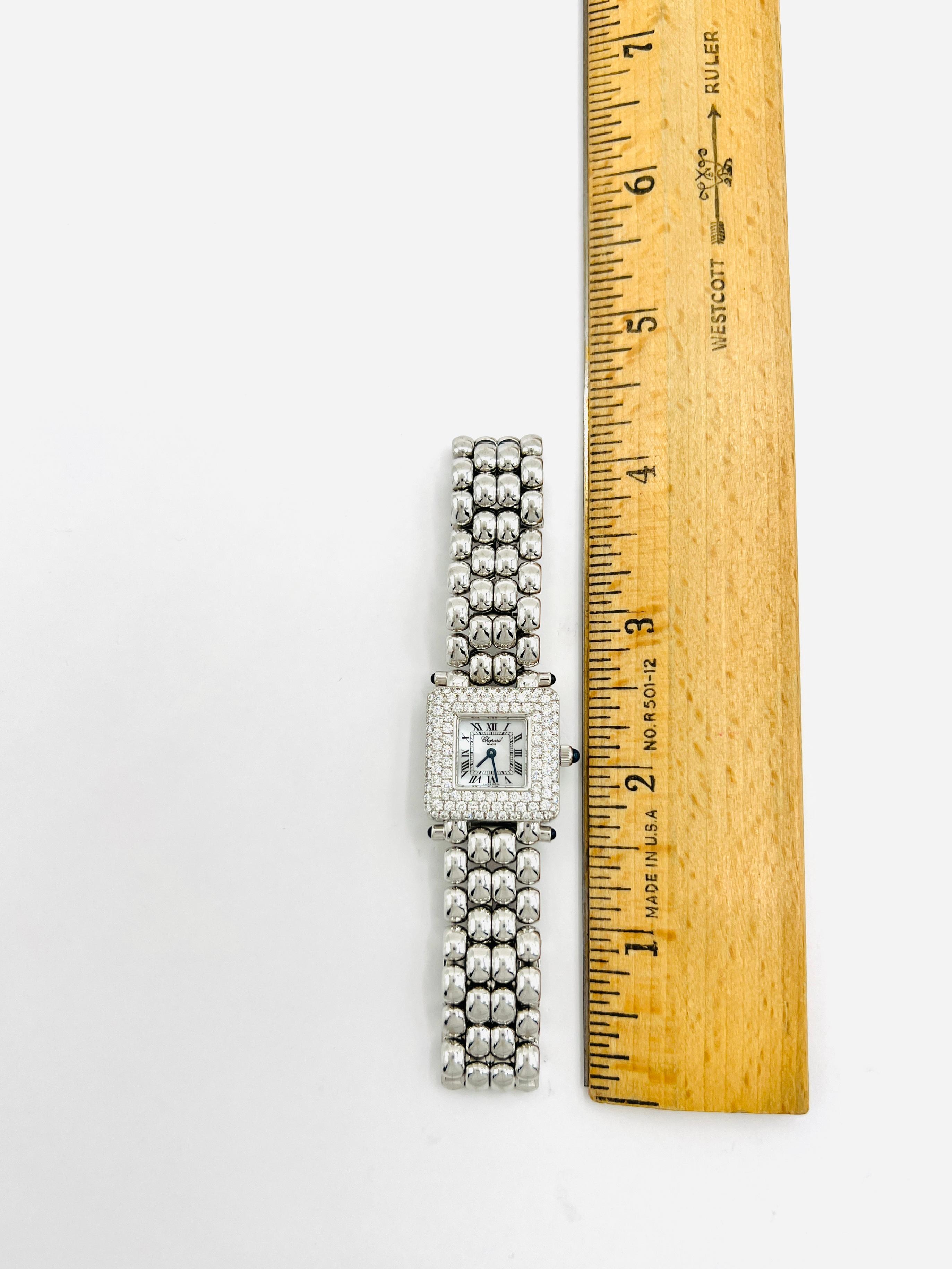 Nachlass Chopard Diamant- und Perlmutt-Uhr aus 18K mit Papierarbeit 8