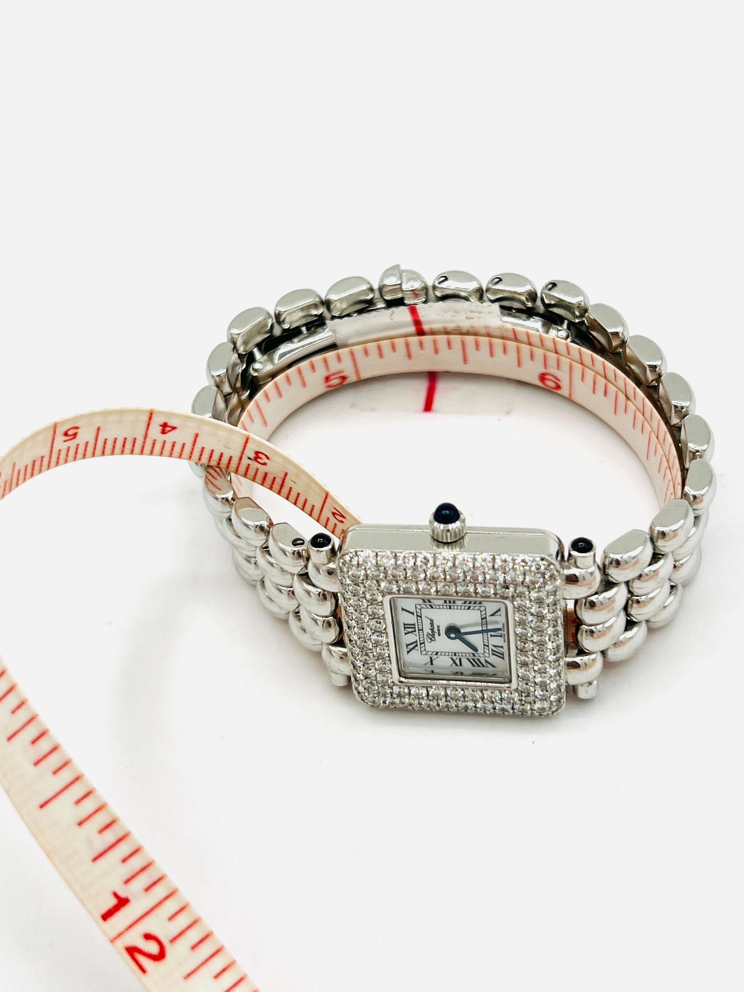 Nachlass Chopard Diamant- und Perlmutt-Uhr aus 18K mit Papierarbeit 4