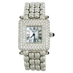Nachlass Chopard Diamant- und Perlmutt-Uhr aus 18K mit Papierarbeit