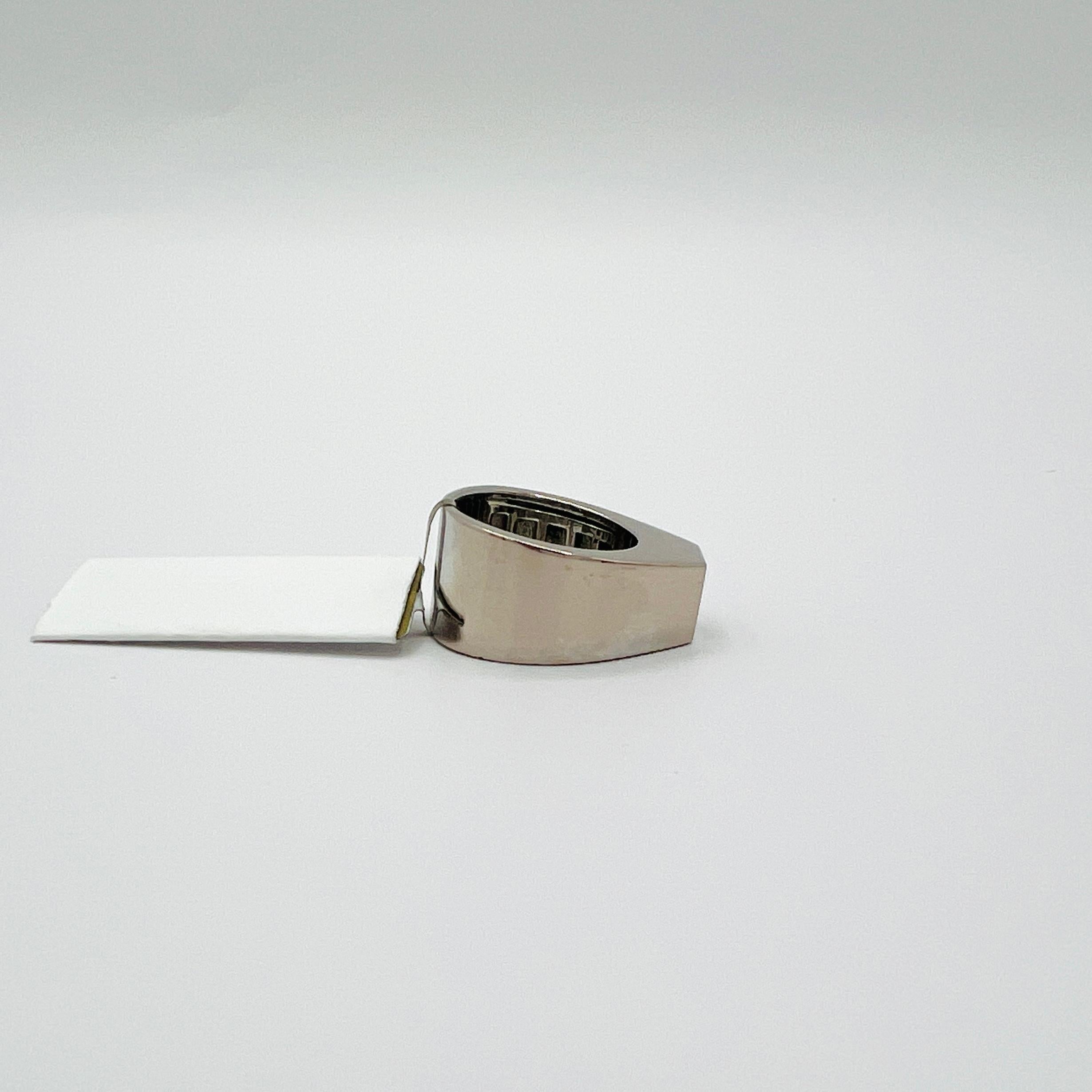 Estate Chopard Floating White Diamond Ring, Earring, and Pendant Set in 18K Gold For Sale 6