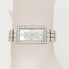 Estate Chopard Mother of Pearl & White Diamond Watch in 18K Gold